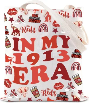 KUIYAI 1913 Sorority Tote Bag Sorority Paraphernalia Gift Delta Sisterhood Gift Black Greek Sorority Gift In My 1913 Era Bag