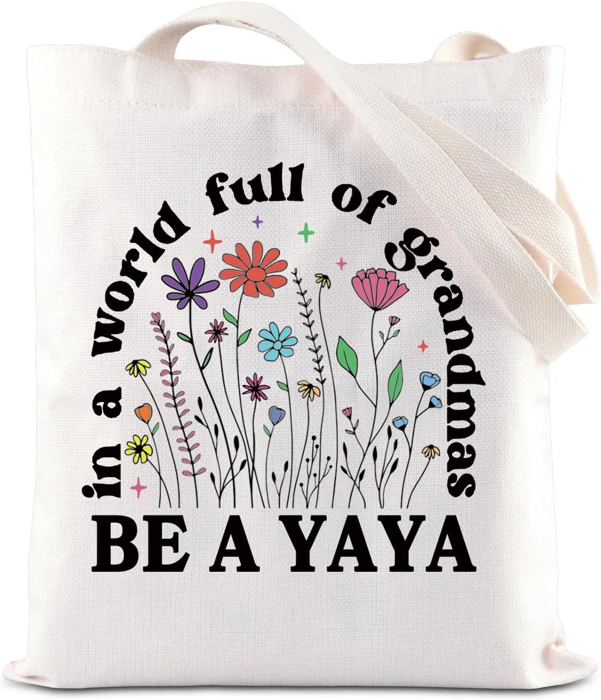 KUIYAI Best YAYA Ever Tote Bag Grandmother Shoulder Bag Grandma To Be Gift Mother Day Gift Grandmom Gift From Grandchild