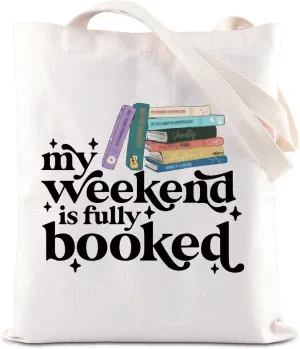 KUIYAI Colleen Literature Inspired Tote Bag Hoover Book Reading Bookish Gift COHO Fans Gift My Weekend Is Fully Booked Bag