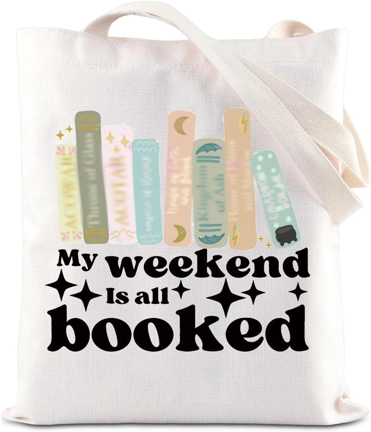 KUIYAI Literature Tote Bag Romantic Fantasy Reading Canvas Bag Throne of Glass Gift For Bookish