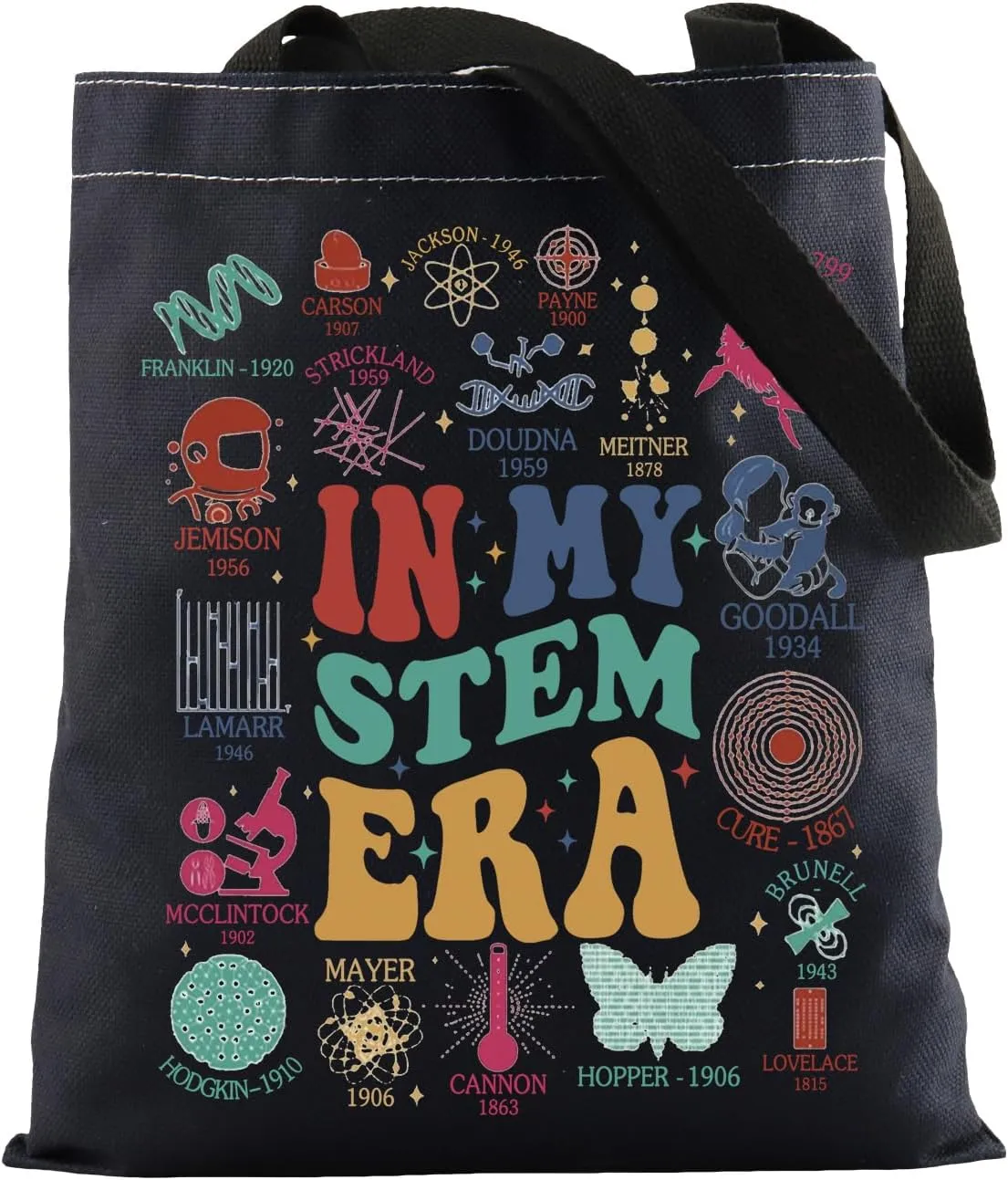 KUIYAI Stem Teacher Appreciation Tote Bag - Steminist & Scientist Gift - Student Grad Era Handbag