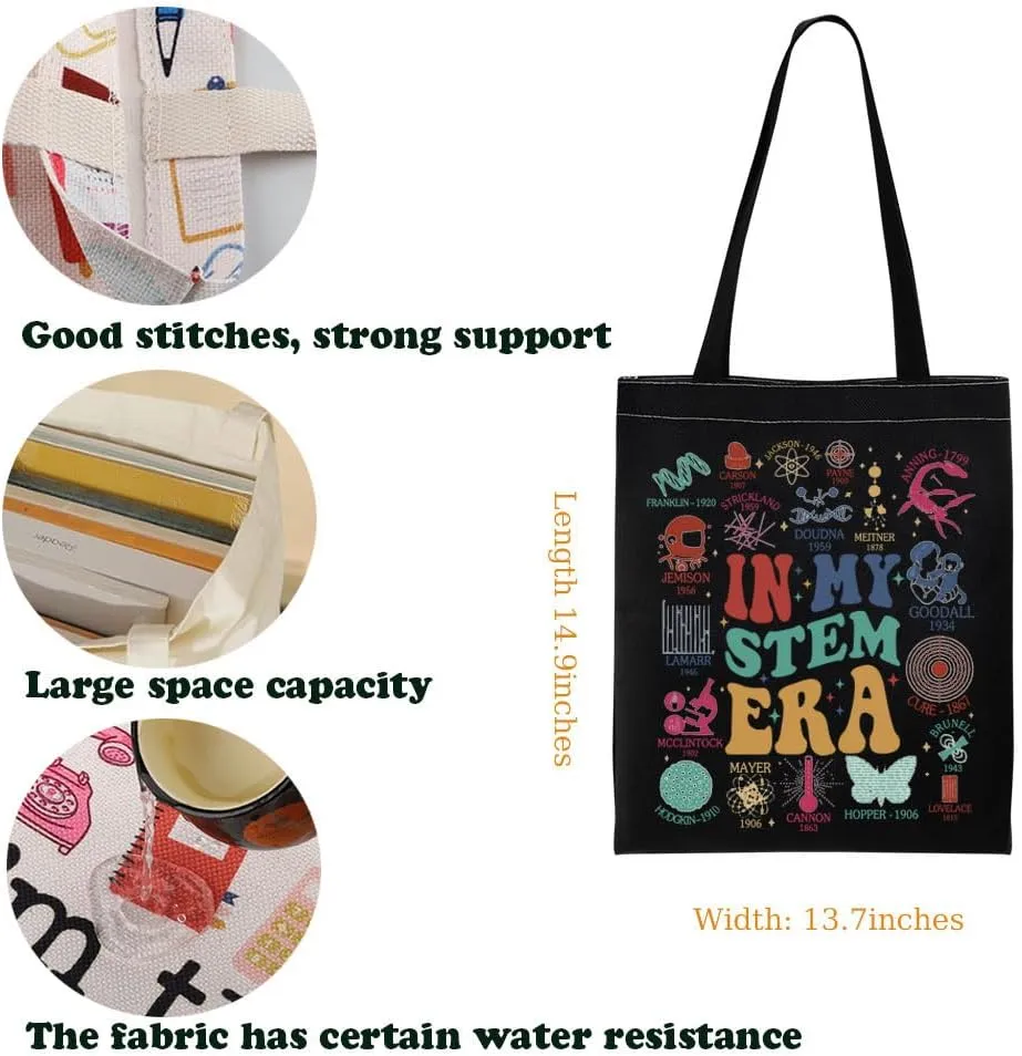 KUIYAI Stem Teacher Appreciation Tote Bag - Steminist & Scientist Gift - Student Grad Era Handbag