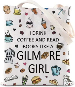 KUIYAI TV Show Merchandise Shoulder Bag Coffee Lovers Inspired Tote Bag Luke’s Diner Gift Movie Fans Handbag