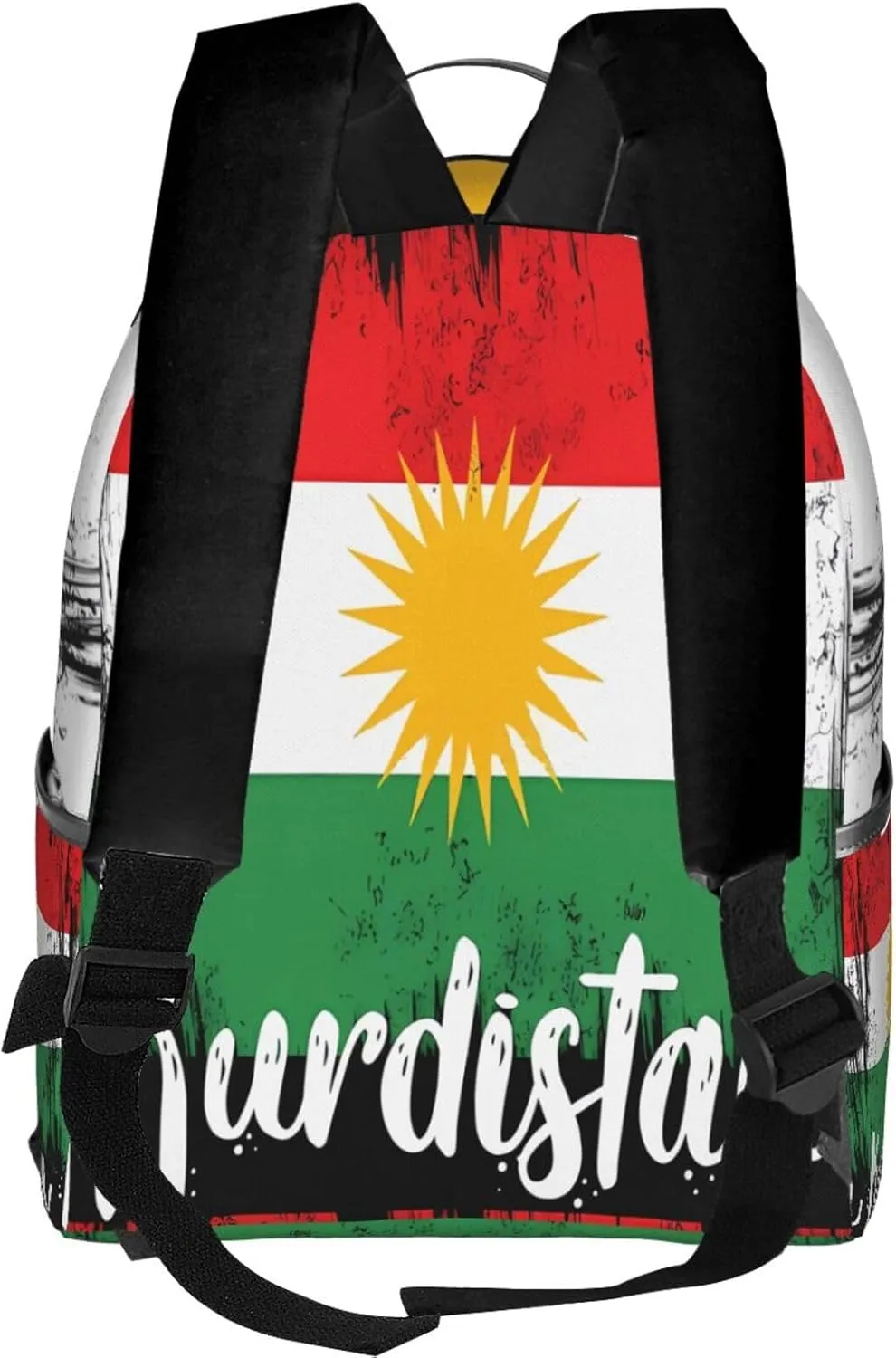 Kurdistan Kurdish Flag Casual Backpacks Laptop Backpack Carry-on Daypack Sports Travel Rucksack Lightweight Working Bag for Outdoor Hiking Cycling Walking