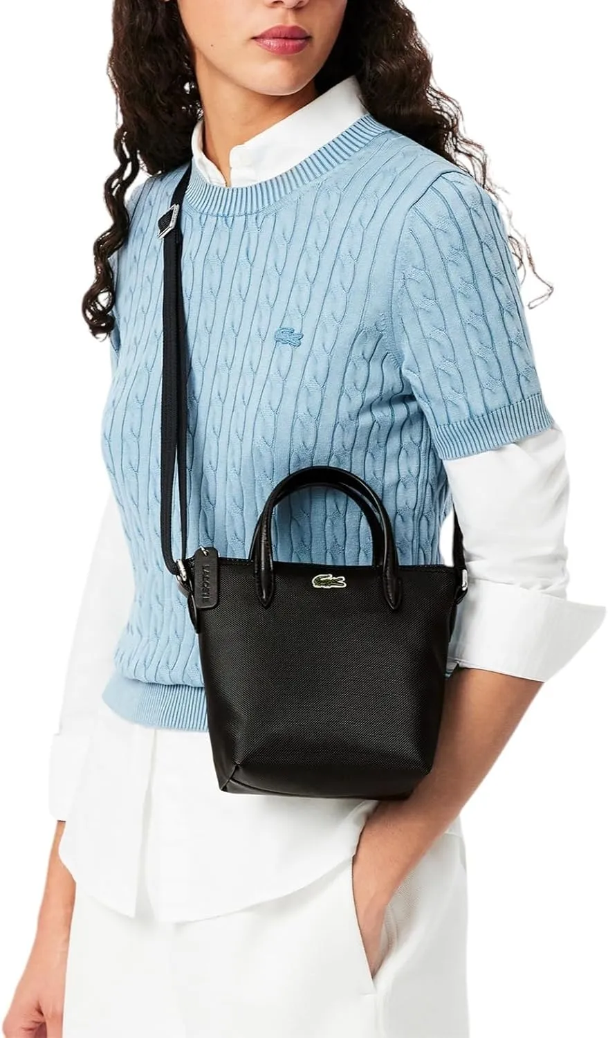 Lacoste Women's L.12.12 Concept Petit Zipper Crossbody Bag