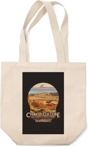 Lantern Press Chaco Culture National Historical Park, New Mexico, (100% Cotton Canvas Reusable Tote Bag)
