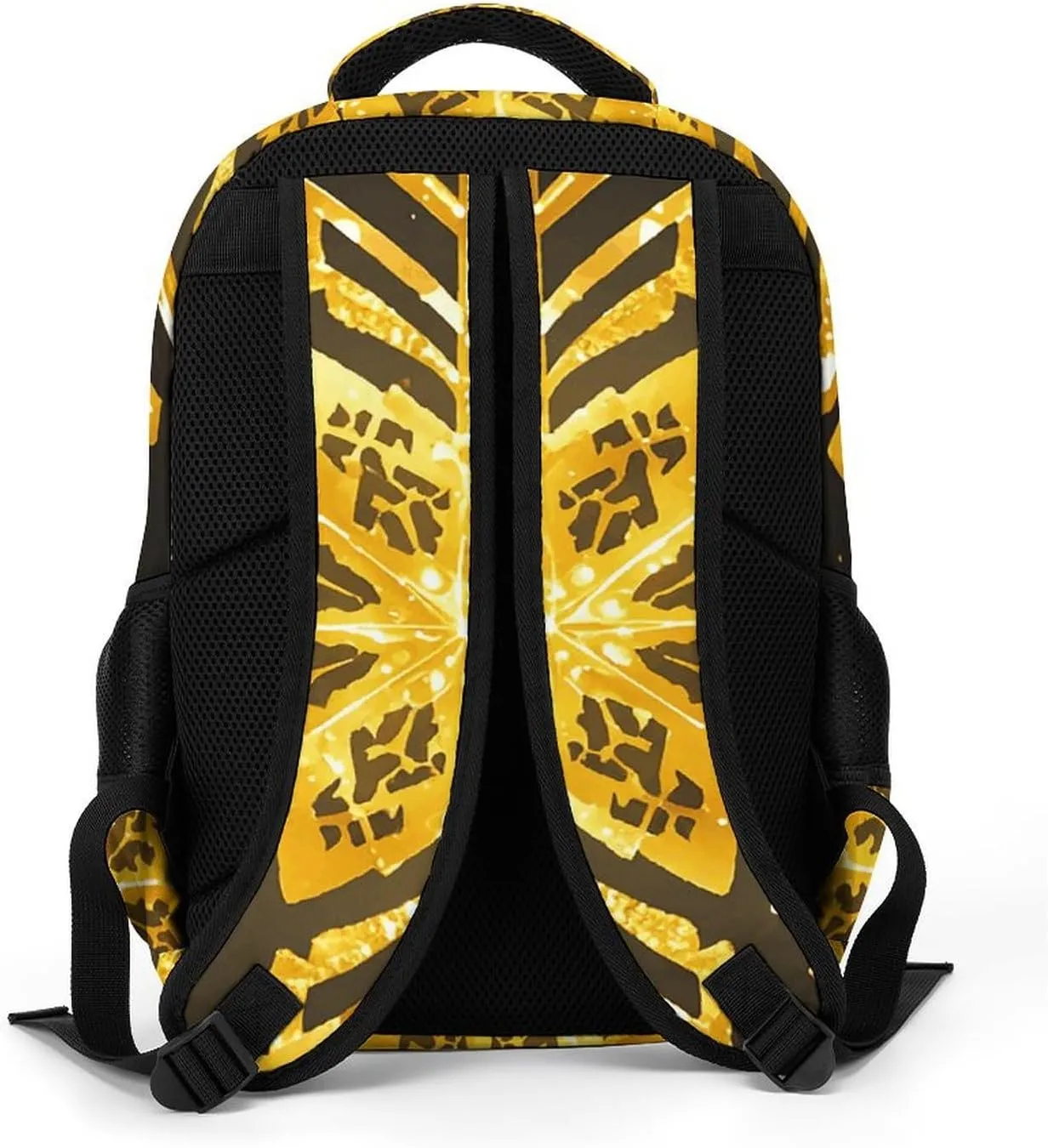 Laptop Backpack for Men Women Daypack Golden Christmas Snowflakes Computer Bag Travel Backpacks Laptop Bag