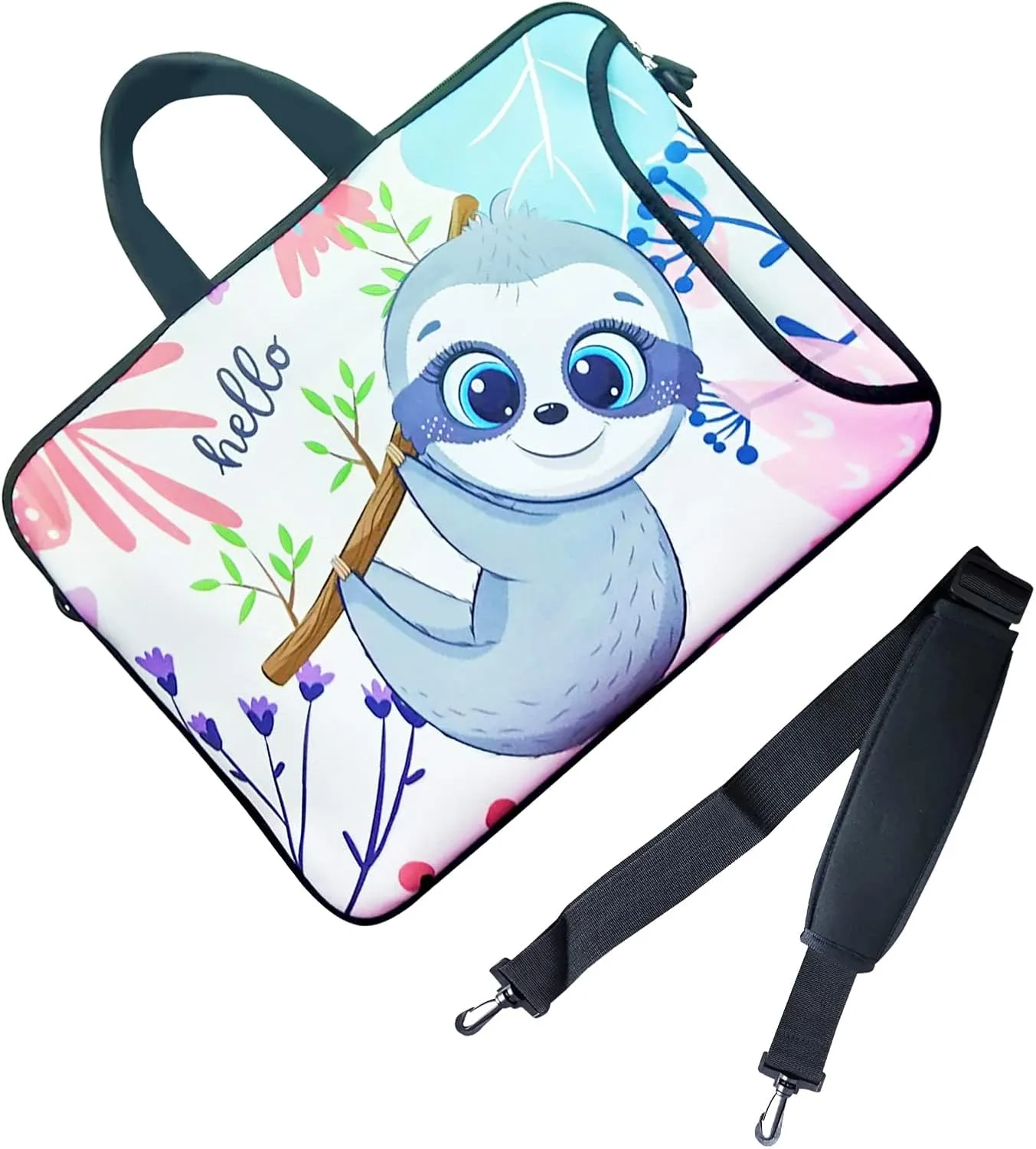 Laptop Bag Carrying Cases Computer Shoulder Messenger Cover for Women ,Fits Laptops/Notebook/ebooks/Kids Tablet/ipad (15-15.6 inch, Sloth)