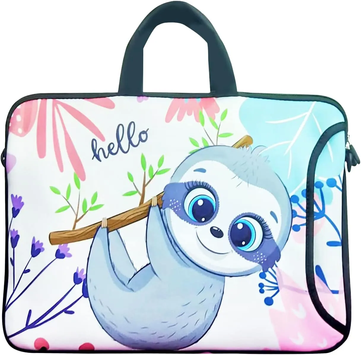 Laptop Bag Carrying Cases Computer Shoulder Messenger Cover for Women ,Fits Laptops/Notebook/ebooks/Kids Tablet/ipad (15-15.6 inch, Sloth)