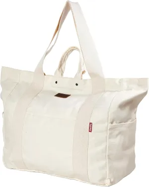 Large Tote Bag, Everything Bag, Heavy Duty Canvas, Full-Size Zipper, Reusable, Suitable for DIY, Natural Cotton.