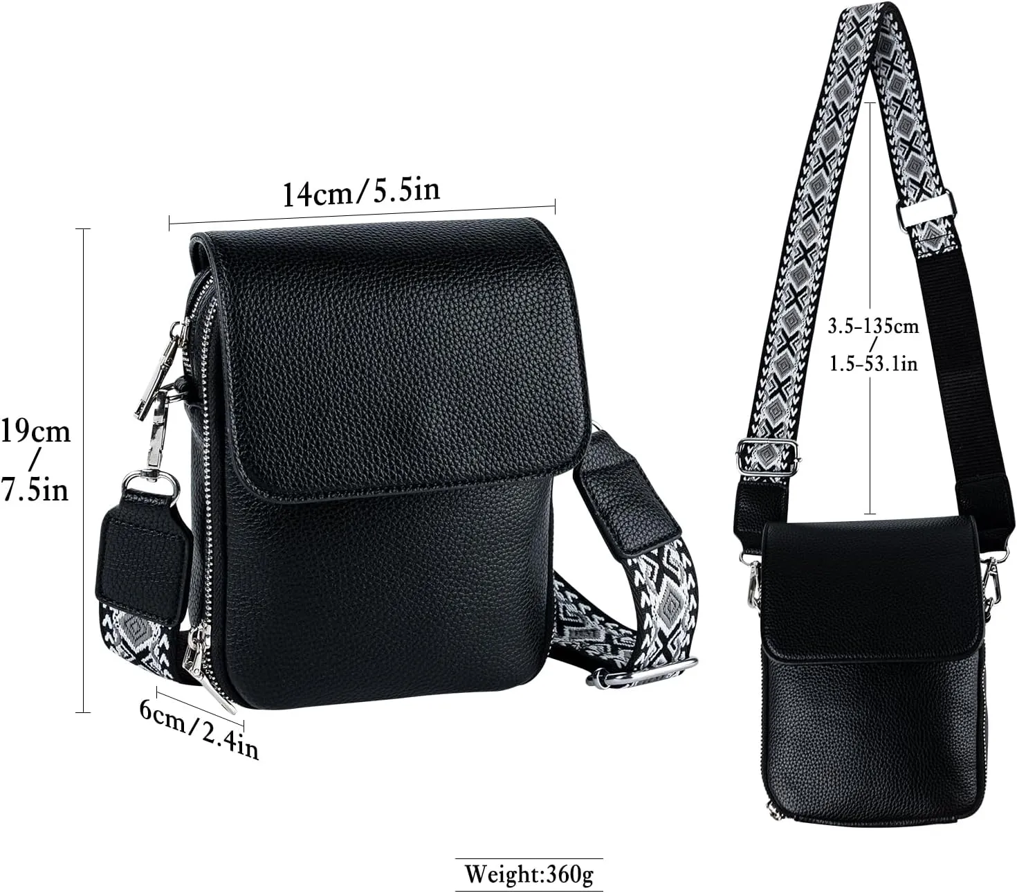 letech  Leather Small Cell Phone Crossbody Bag Purses for Women Cross Body, Travel Bags Gifts