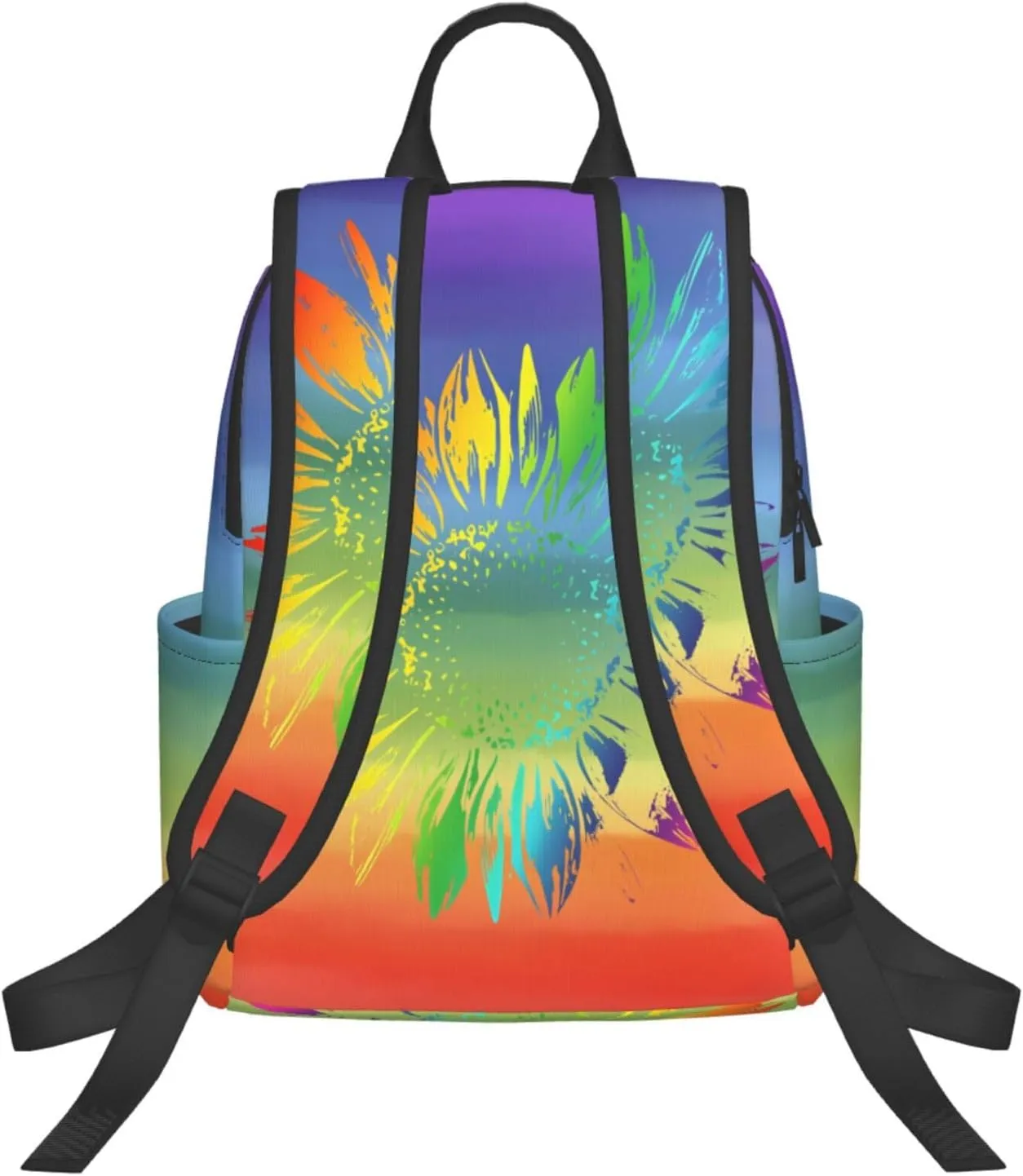 LGBT Gay Pride Rainbow Sunflower Travel Laptop Backpack Casual Backpacks Double Shoulder Daypack Notebook Rucksack Work Bags Sports Bag for Gym Hiking Camping Beach