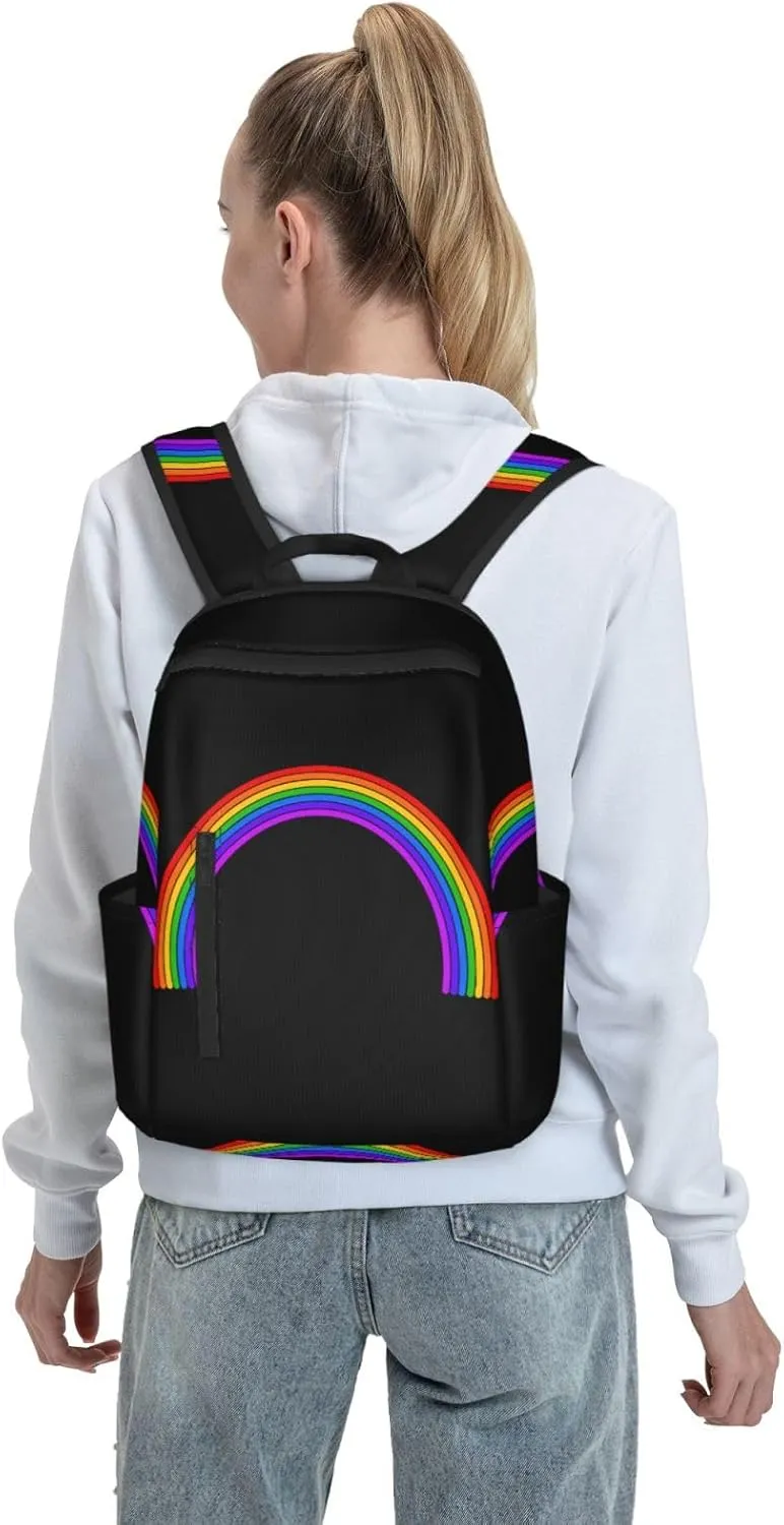 LGBT Gay Pride Rainbow Travel Laptop Backpack Casual Backpacks Double Shoulder Daypack Notebook Rucksack Work Bags Sports Bag for Gym Hiking Camping Beach