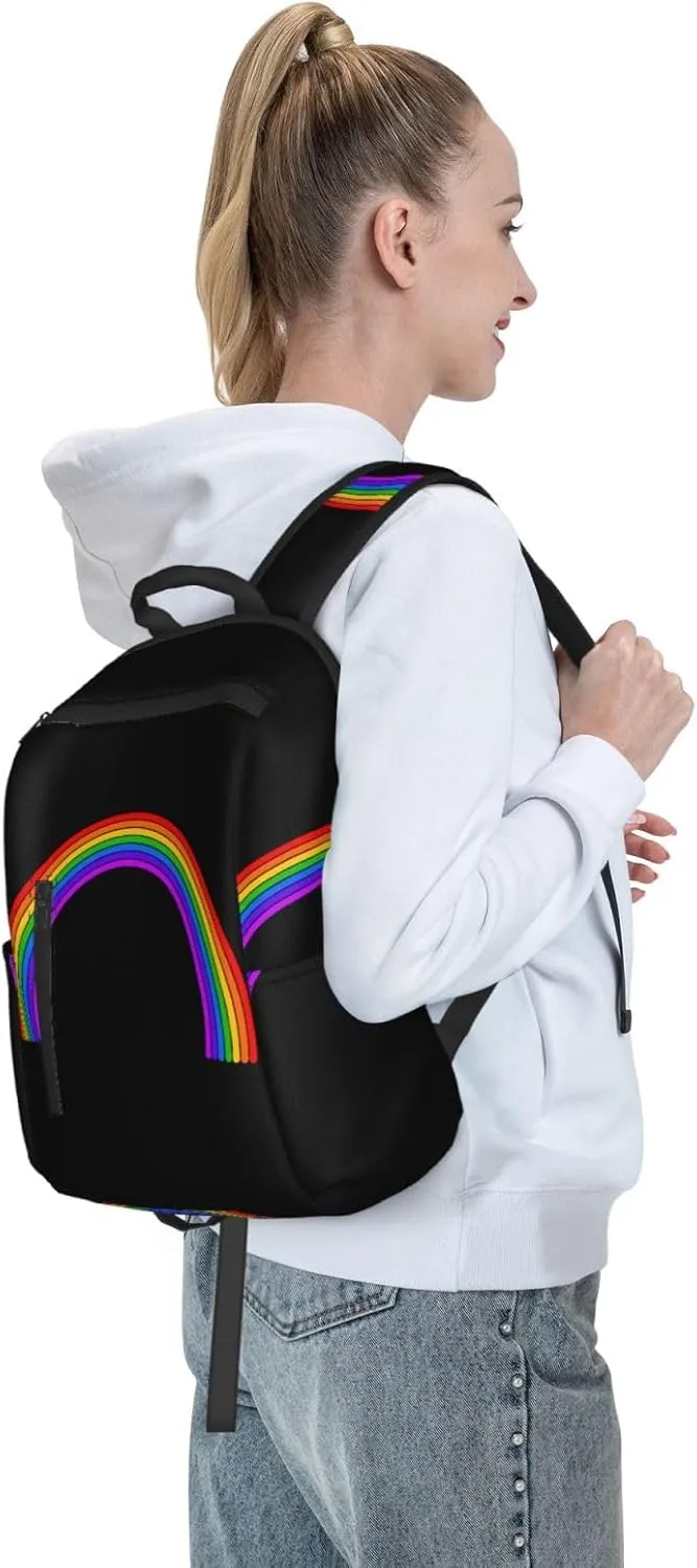 LGBT Gay Pride Rainbow Travel Laptop Backpack Casual Backpacks Double Shoulder Daypack Notebook Rucksack Work Bags Sports Bag for Gym Hiking Camping Beach