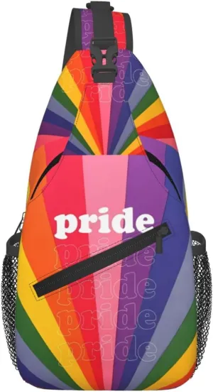 Lgbt Pride Rainbow Gay Chest Sling Bag Crossbody Shoulder Backpack Bag Gym Cycling Daypack Travel Hiking Cross Bag