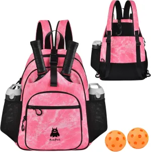 Lightweight Pickleball bag, Canvas Sling Bag - Crossbody Backpack for Men and Women