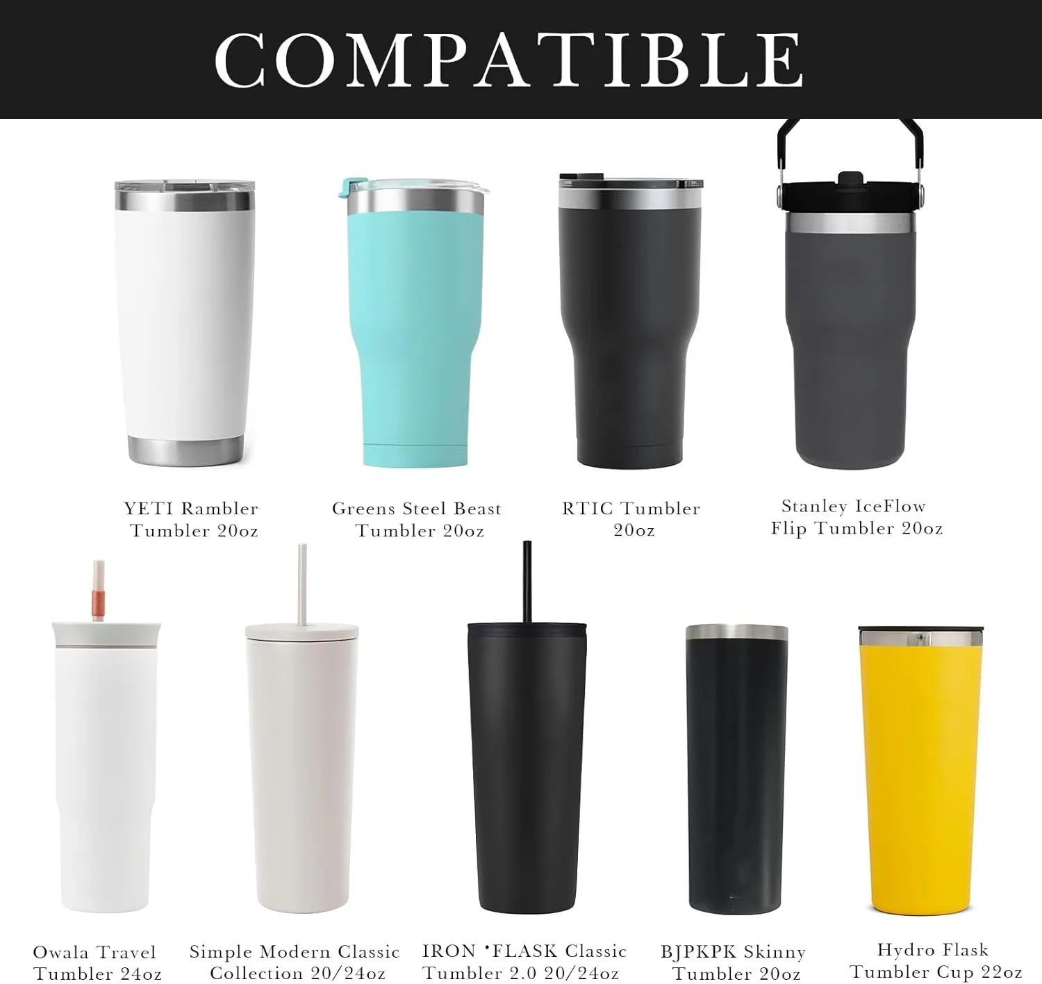 Linkidea Tumbler Carrier with Strap Compatible with YETI Rambler Tumbler 20oz, Iron °Flask Classic Tumbler 2.0 20/24oz, Coffee Mug Sling Bag Holder, Shoulder Strap with Pocket