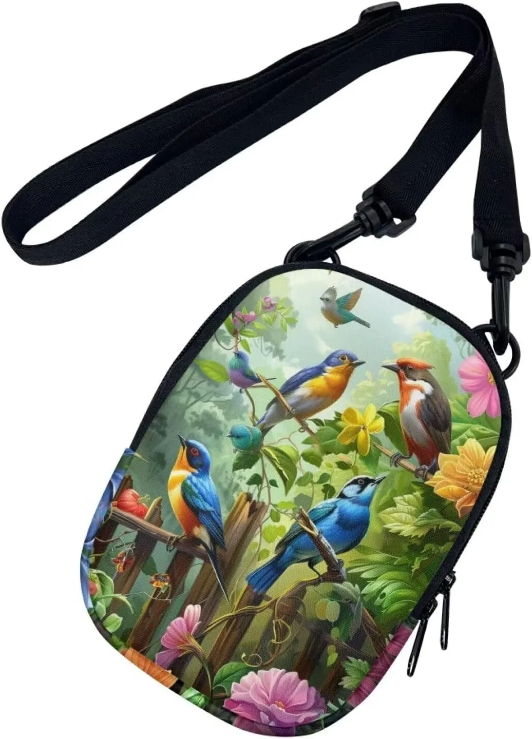 Lotusorchid Sling Cell Phone Purse, Crossbody Mini Wallet Purse Shoulder Handbag with Adjustable Straps