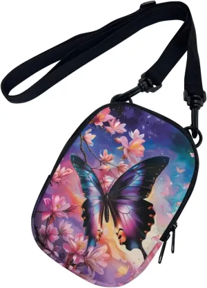 Lotusorchid Sling Cell Phone Purse, Crossbody Mini Wallet Purse Shoulder Handbag with Adjustable Straps