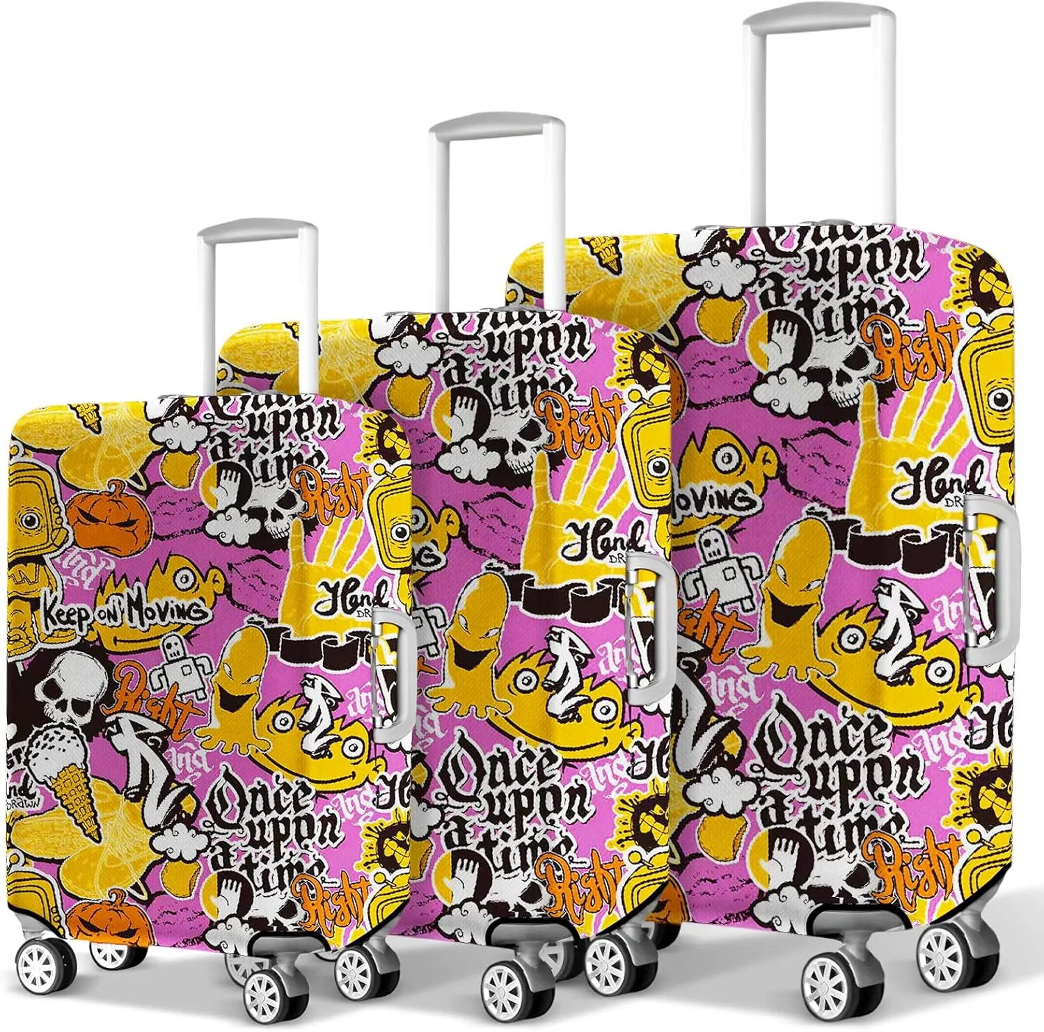 Luggage Covers for Suitcase Protector Tsa Approved Fits 18-28 Inch Luggage, Custom Baggage Cover for Travel Anti Scratch Dirt Washable. S/M/L Sets