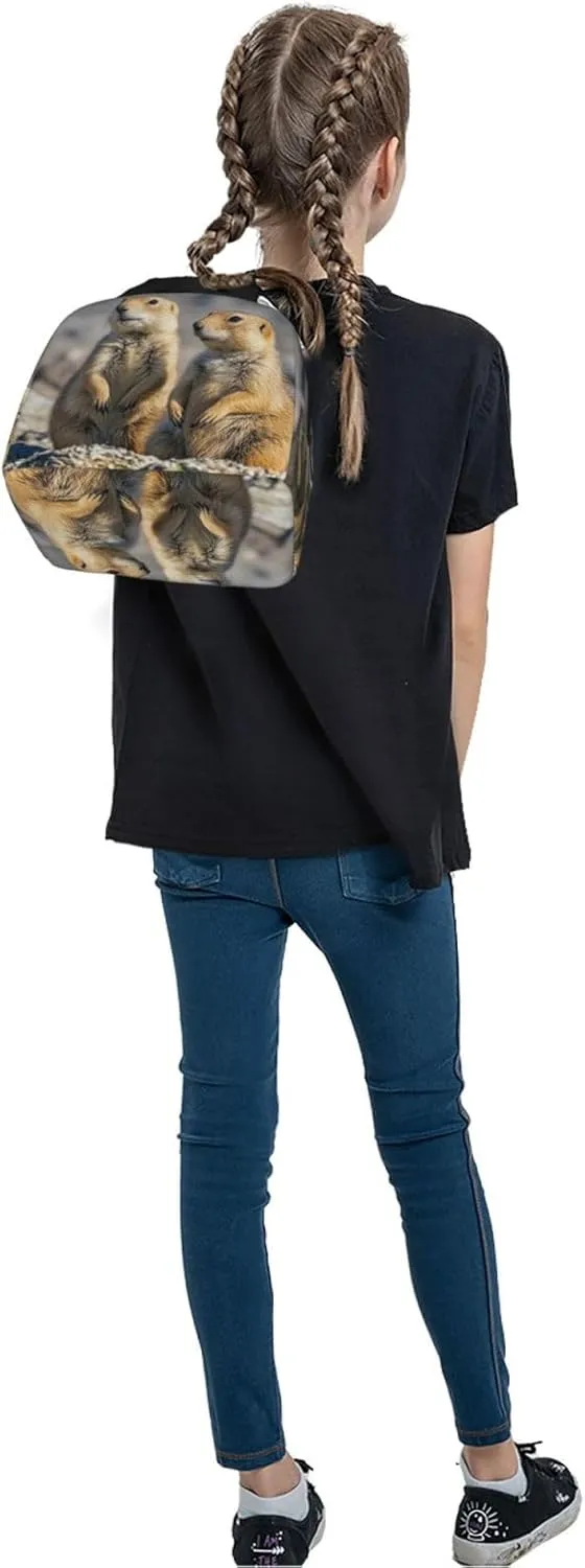 Lunch Bag for Men Women Reusable Insulated Lunchbox Two Prairie Dogs Lunch Tote Bag for Work Picnic
