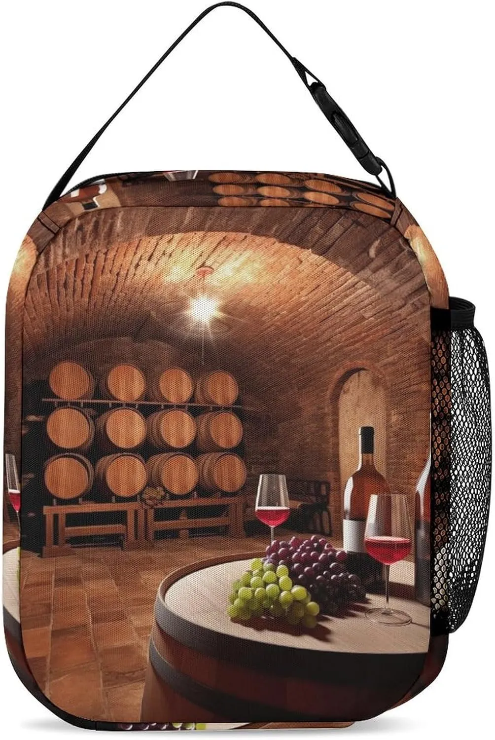 Lunch Bag for Women Men Insulated Lunch Box Red Wine Cellar LunchBox Lunch Tote Bag for Work Picnic