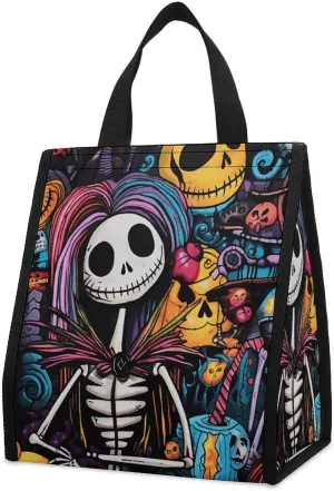 Lunch Bag Insulated Lunch Box for Women Men Cooler Bag Reusable Lunch Bag Complex Collage Lunch Tote Bag for Work