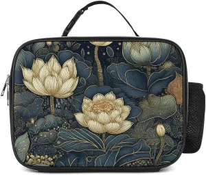 Lunch Bag Intricate Flowers Lunch Box for Women Men Reusable Insulated Lunch Tote Bag Portable Lunchbox