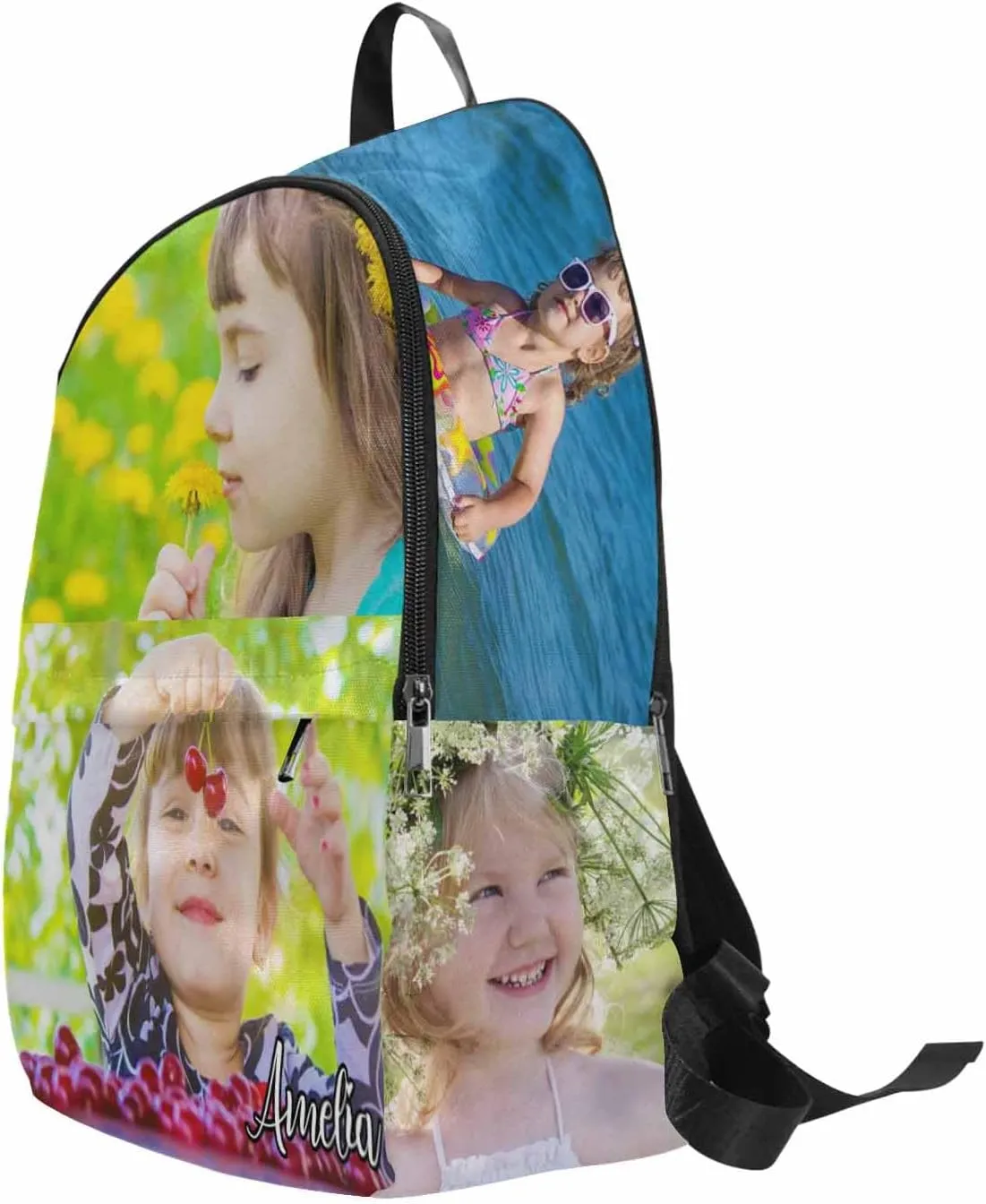 M YESCUSTOM Custom Backpack with Photos Personalized Kid’s Name School Bookbags for Boy Girl Teenagers, Children Travel Backpacks Shoulder Bookbags for Men Women Novelty Bags