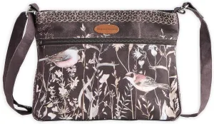 Maison d' Hermine Cross Body Bag Cotton Adjustable Shoulder Strap Hand Bag Tote purse with Zippered & Slip Pockets