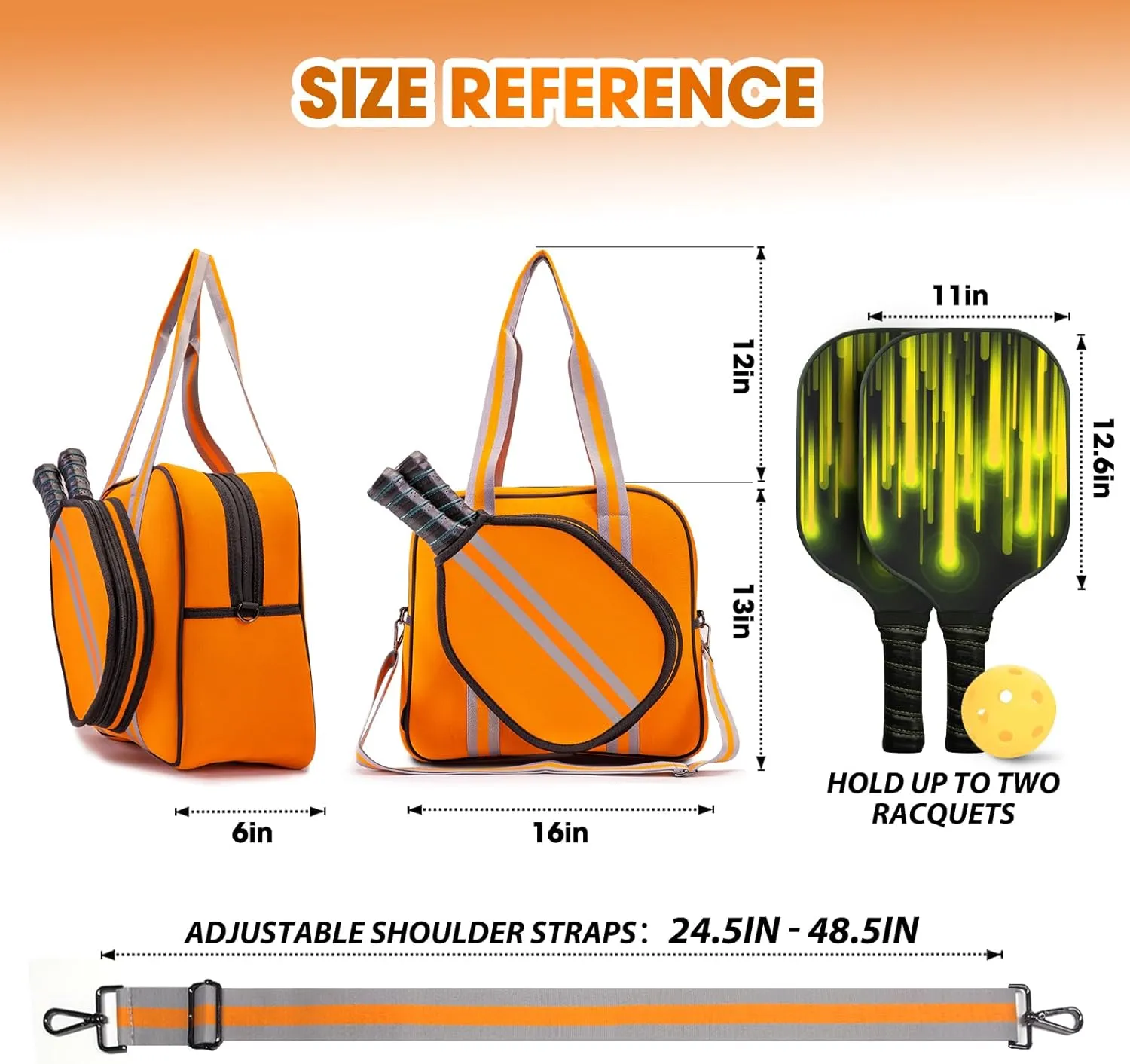 MANUEKLEAR Crossbody Sling Bag - Pickleball Bags for Women and Men