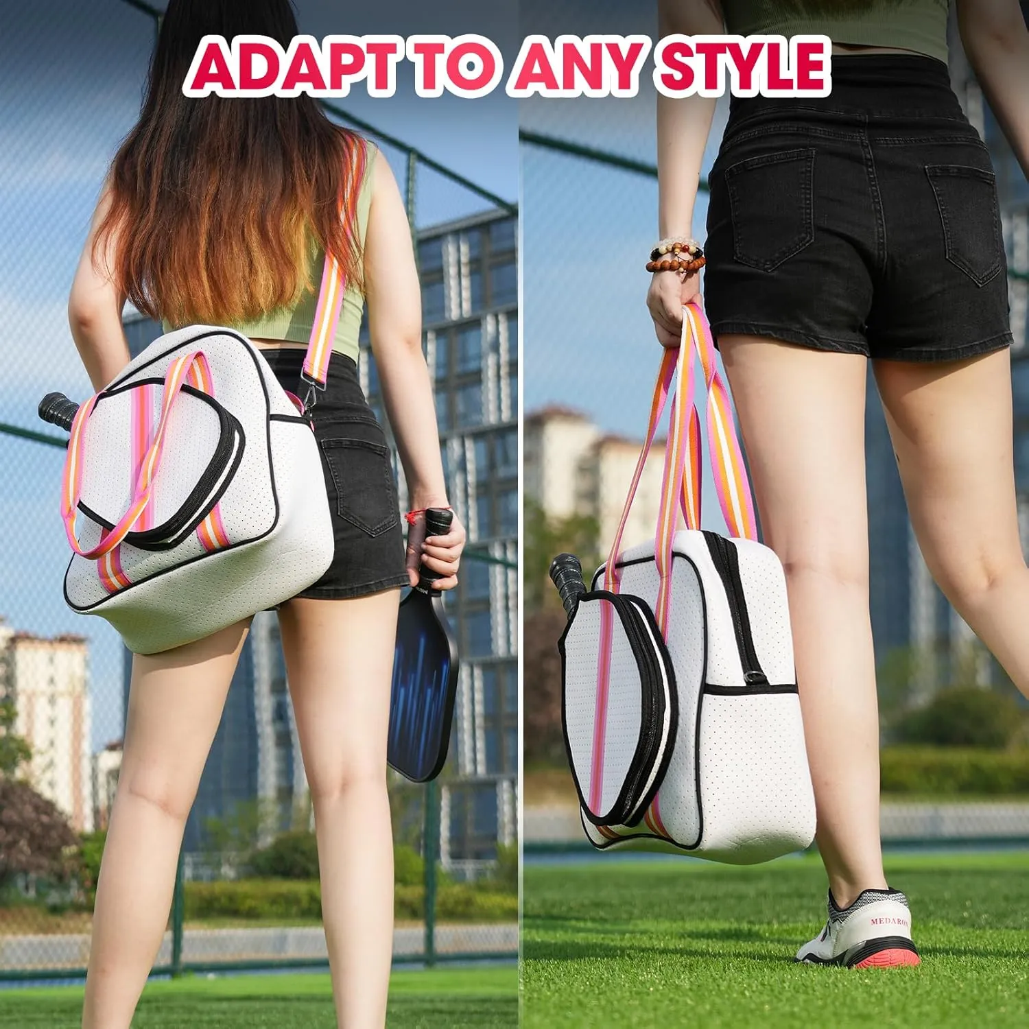 MANUEKLEAR Crossbody Sling Bag - Pickleball Bags for Women and Men