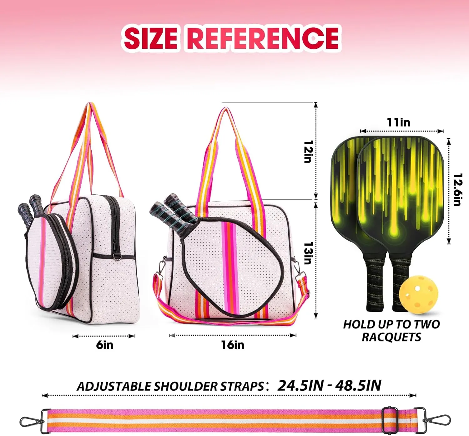 MANUEKLEAR Crossbody Sling Bag - Pickleball Bags for Women and Men