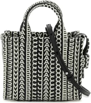 Marc Jacobs The Monogram Leather Crossbody Tote Bag Black/White One Size