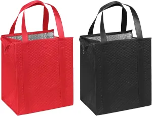Mediz Hannah Direct Large Capacity Heavy Duty Insulated Smart Shopping Bag - Strong Reusable Grocery Tote 2 Pack