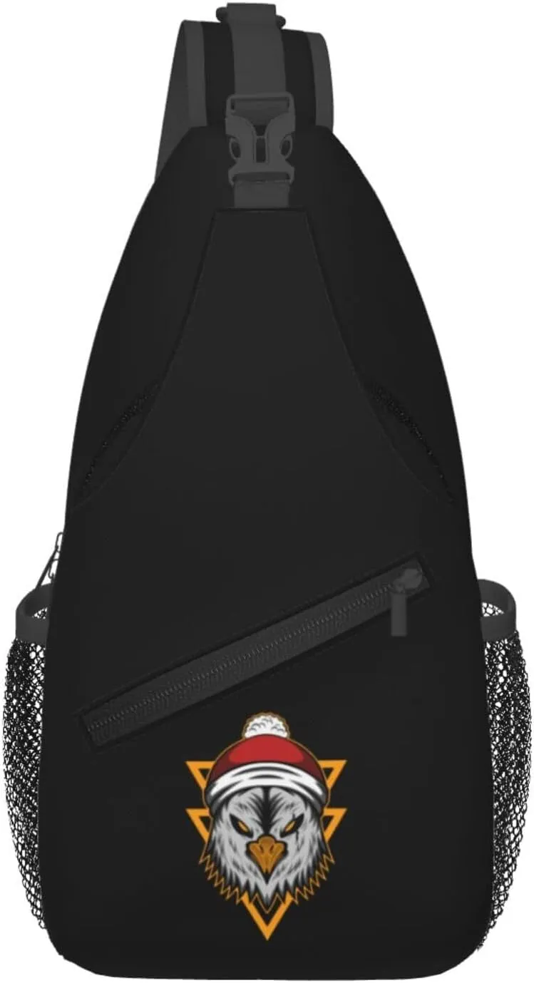 Merry Christmas Eagle Crossbody Bags For Women Men Chest Backpack Gym Shoulder Bag Travel Outdoor Sports Casual Crossbody Bags