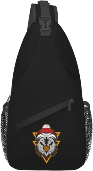 Merry Christmas Eagle Crossbody Bags For Women Men Chest Backpack Gym Shoulder Bag Travel Outdoor Sports Casual Crossbody Bags