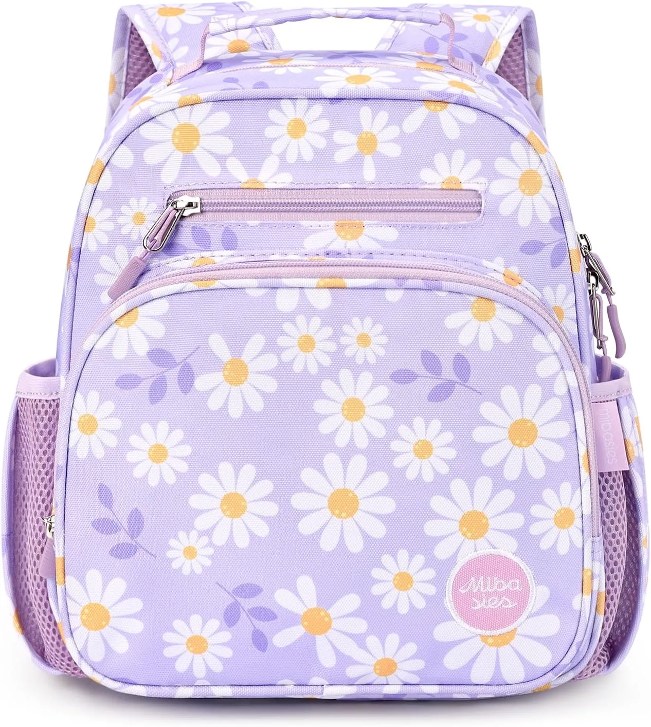 mibasies Toddler Backpack for Girls 2-4: Preschool Kindergarten Backpack - Cute Kids Backpacks for Girls - Daisy Purple