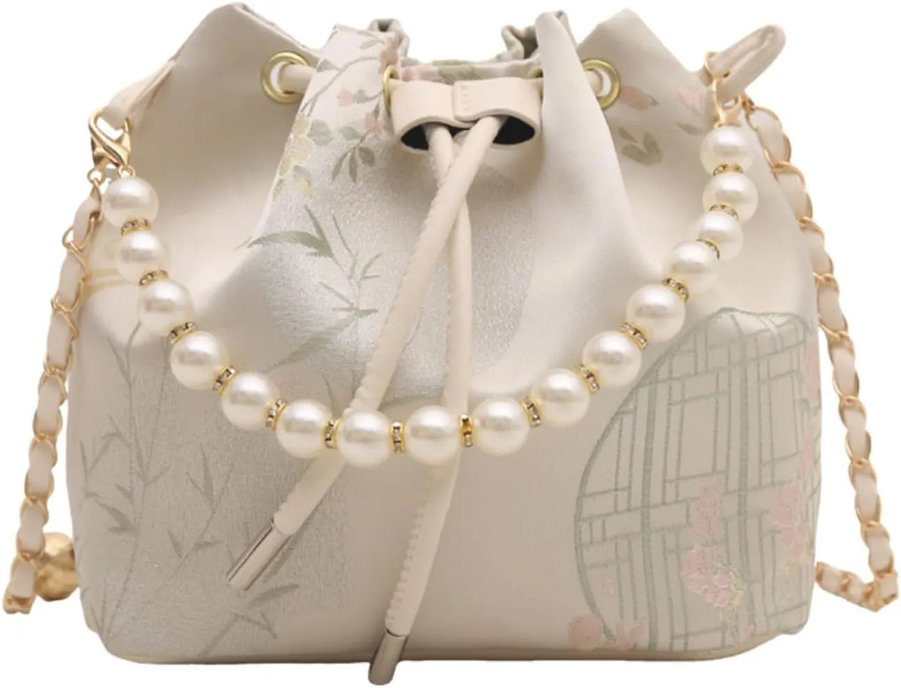 Mini Clutch Bag for Women, Chinese Traditional Small Tote Handbags, Ladies Hobo Purses for Weekend Dating Dinner Travel Party