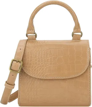 Mini Top Handle Bag for Women Faux Leather Small Crossbody Purse Girls Tote Handbags