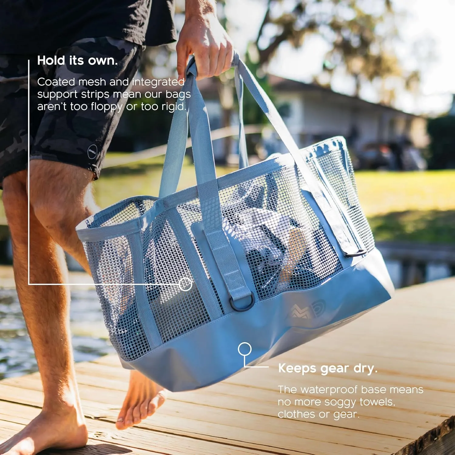 MISSION Boat Gear CASSI Heavy-Duty Outdoor Tote and Waterproof Marine-Grade Mesh Boat Bags