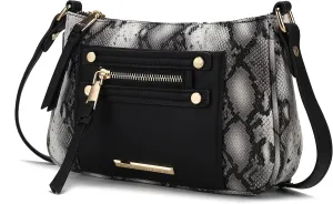 MKF Collection Crossbody Bag for Women, Designer Crossover Vegan Leather Messenger Handbag By Mia K