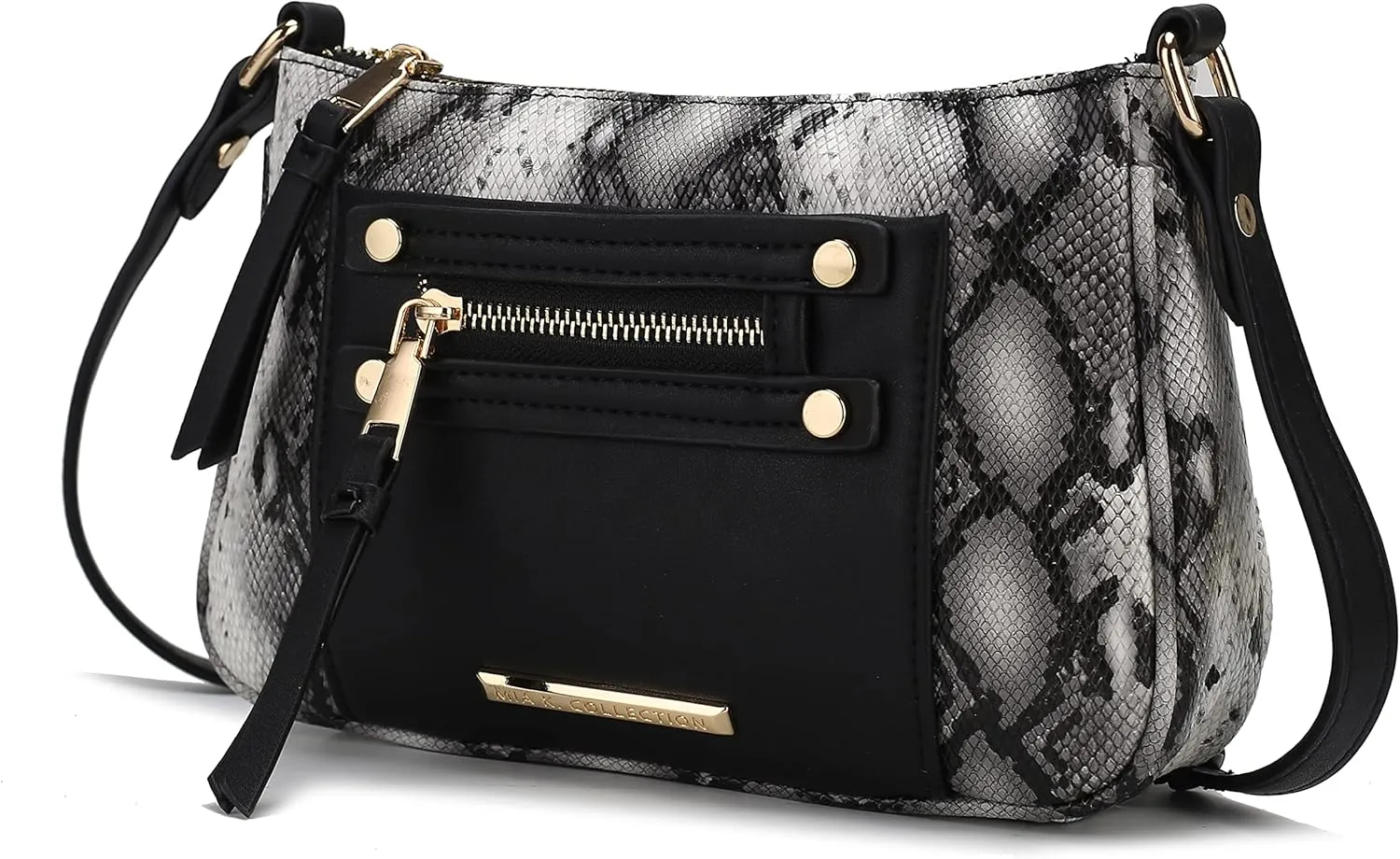 MKF Collection Crossbody Bag for Women, Designer Crossover Vegan Leather Messenger Handbag By Mia K