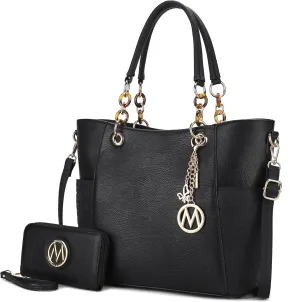 MKF Collection Tote Bag for Women, Handbag Set with Wallet-Top-Handle- Vegan Leather Purse
