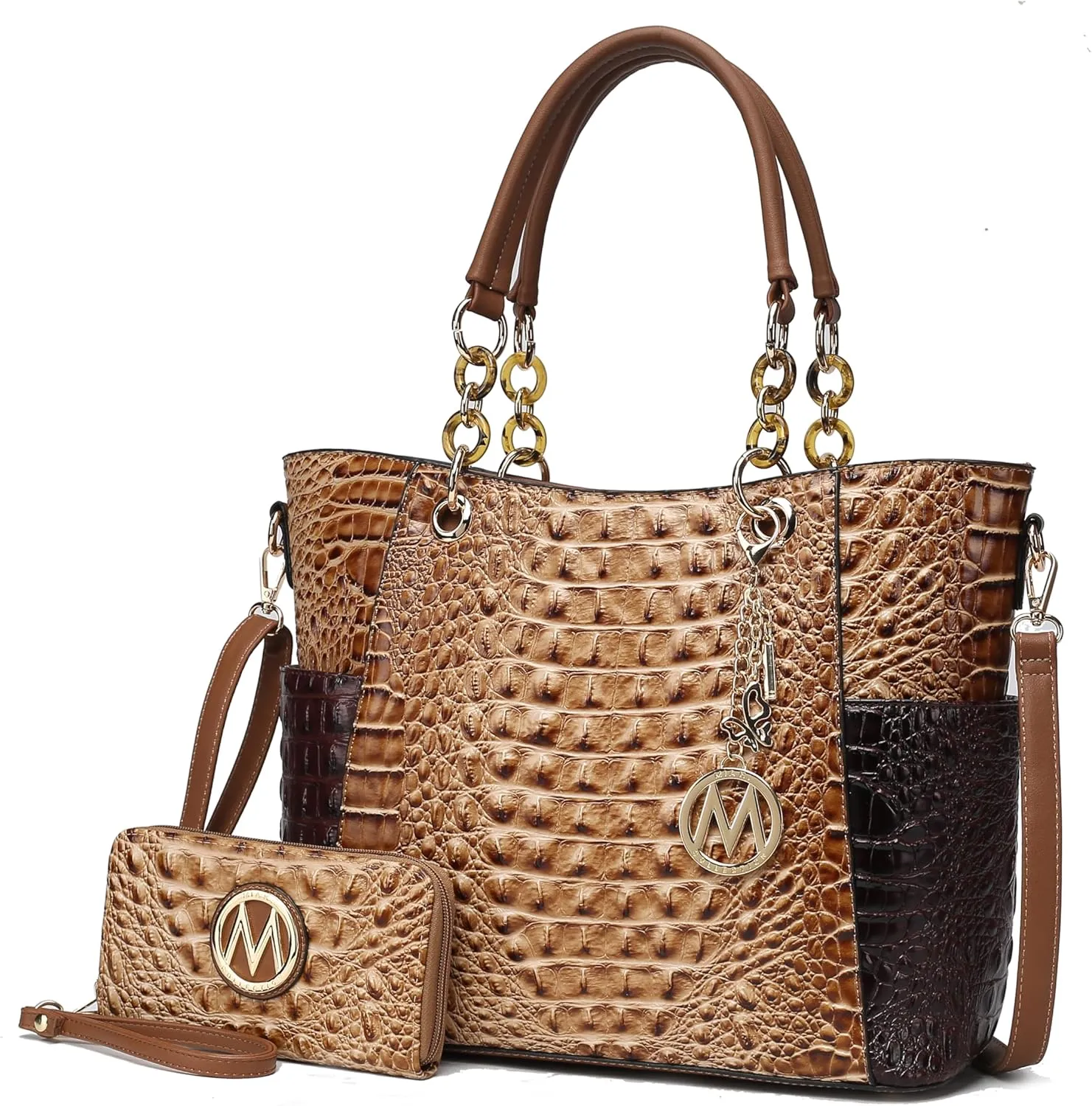 MKF Collection Tote Bag for Women, Handbag Set with Wallet-Top-Handle- Vegan Leather Purse