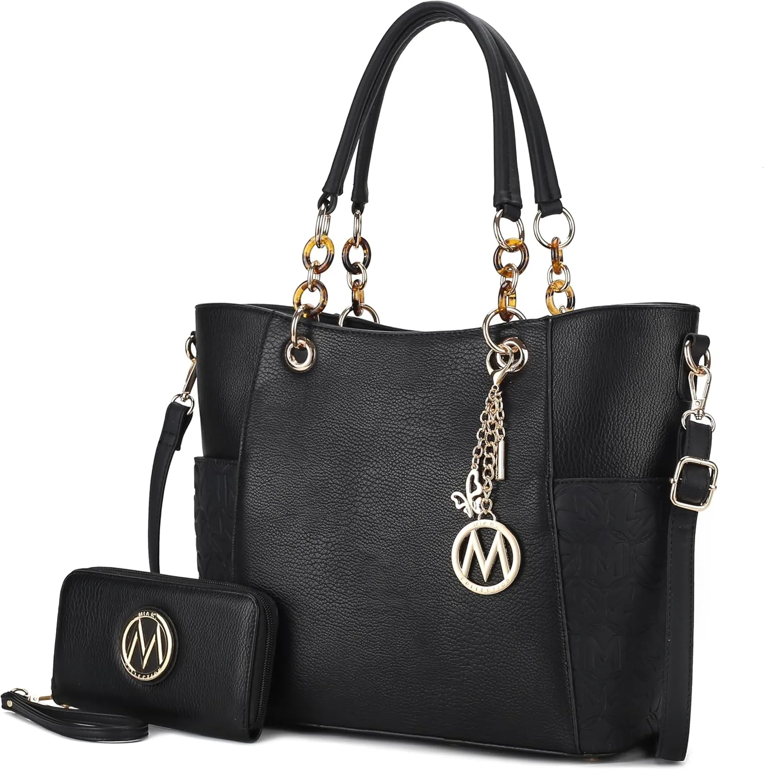 MKF Collection Tote Bag for Women, Handbag Set with Wallet-Top-Handle- Vegan Leather Purse