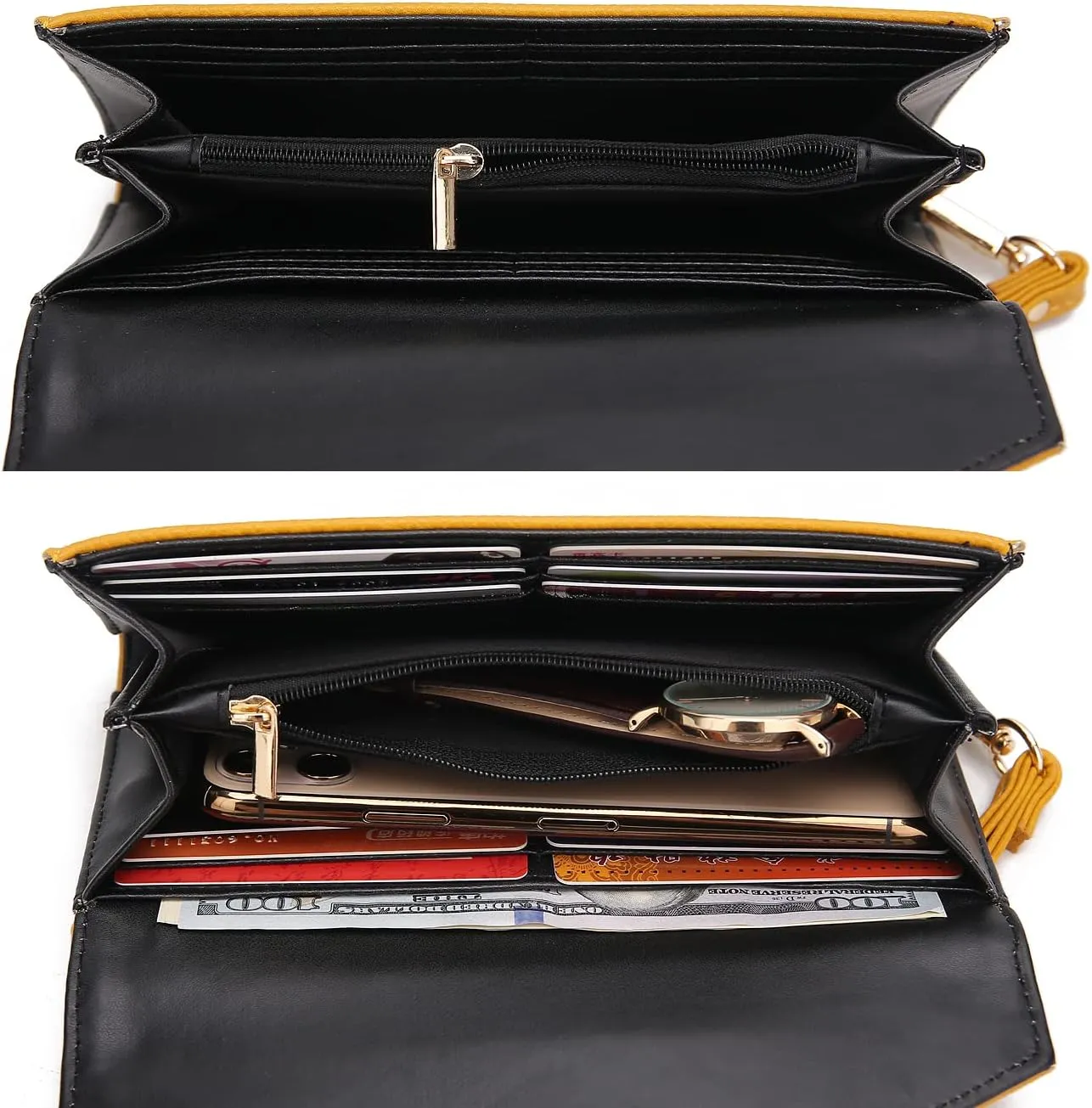 MKF Collection Tote Bag for Women, Vegan Leather Top-Handle Crossbody Satchel & Wristlet Wallet Purse Handbag