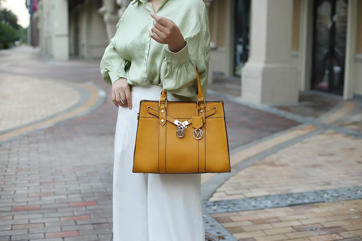 MKF Collection Tote Bag for Women, Vegan Leather Top-Handle Crossbody Satchel & Wristlet Wallet Purse Handbag