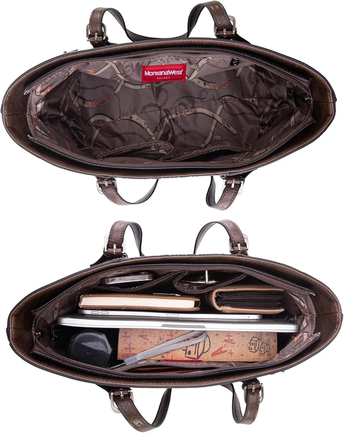 Montana West Tote Bag for Women Large Purse and Handbags Set Embossed Collection Purse 2Pcs Set