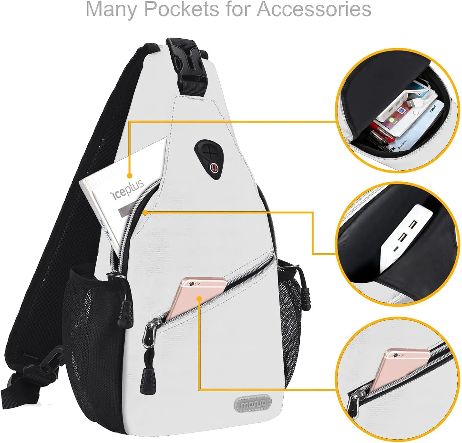 MOSISO Mini Sling Backpack,Small Hiking Daypack Travel Outdoor Casual Sports Bag
